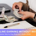 Online earning without investment showing passive income growth through blogging, adsense, and affiliate marketing