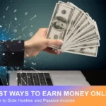 Best ways to earn money online in 2026: laptop with rising income graphs and digital side hustle icons for beginners